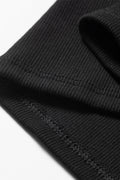 Black Slim Ribbed Padded Tank Top