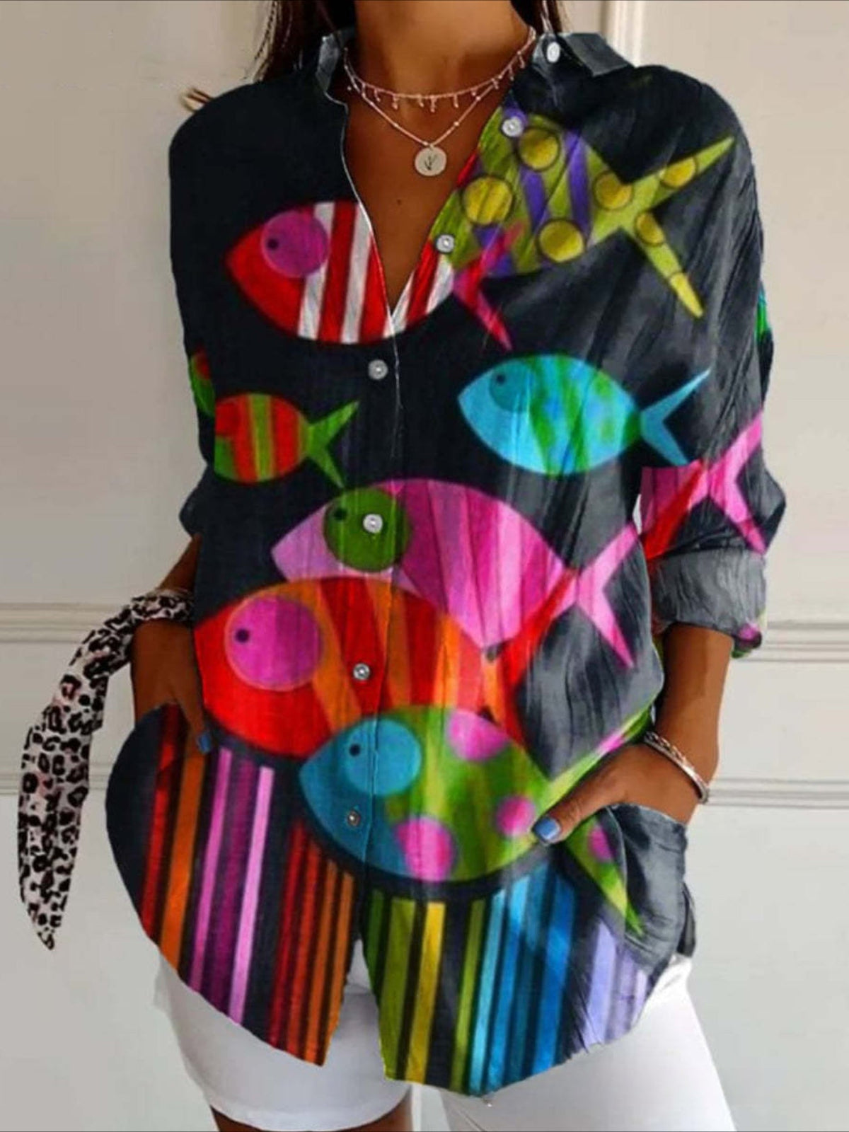 Casual Shirt Long Sleeve Floral Regular Loose Top