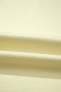 Yellow Cream Solid Color Exposed Seam Mock Neck Oversize Tee Casual Shorts 2pcs Outfit