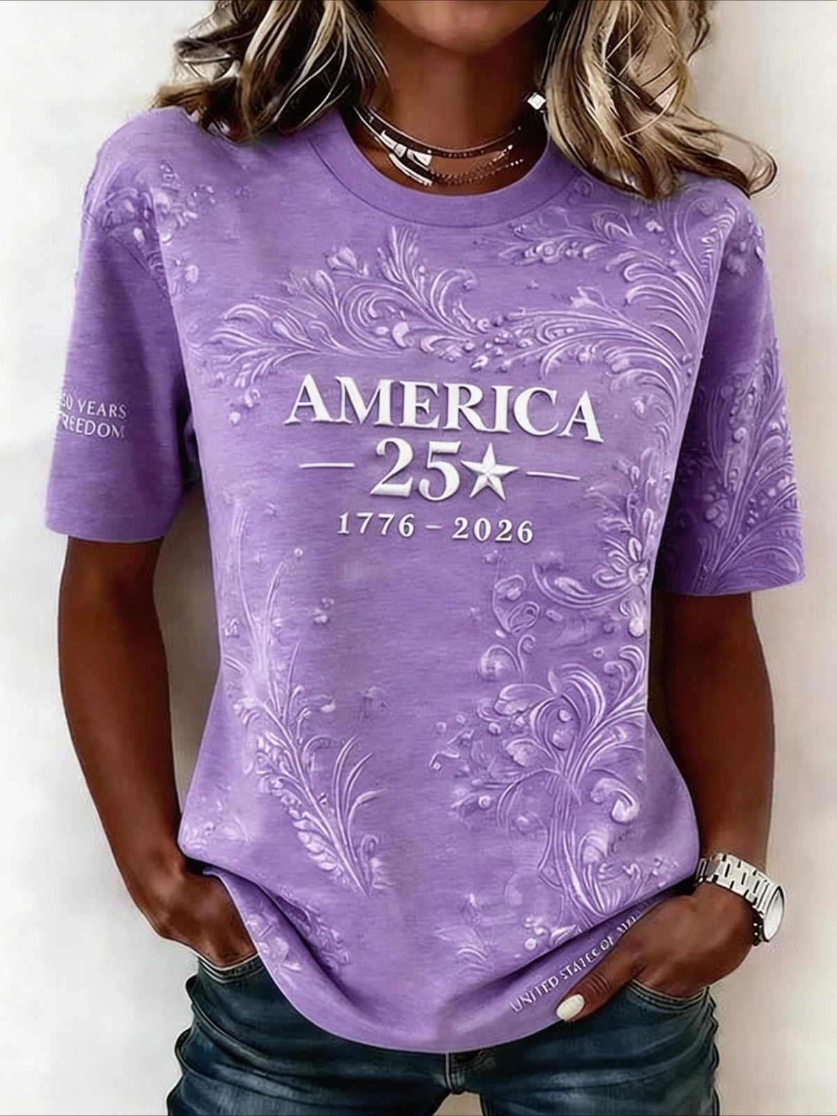 Casual Letter Pattern Crew Neck Short Sleeve T-shirt