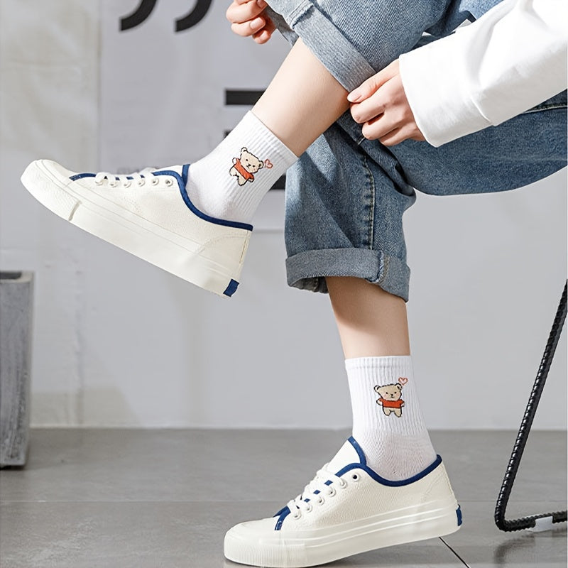 Academic Style Stocks, Cute & Soft Crew Socks, Stylish Korean Fashion Aesthetic