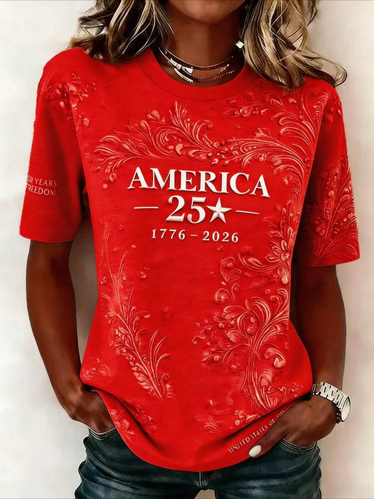 Casual Letter Pattern Crew Neck Short Sleeve T-shirt