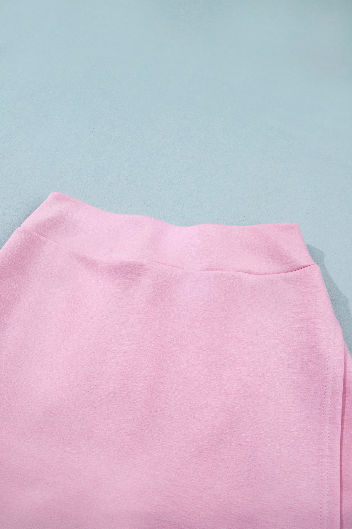 Pink Solid Color Sleeveless Zipper Tank and Skort Set
