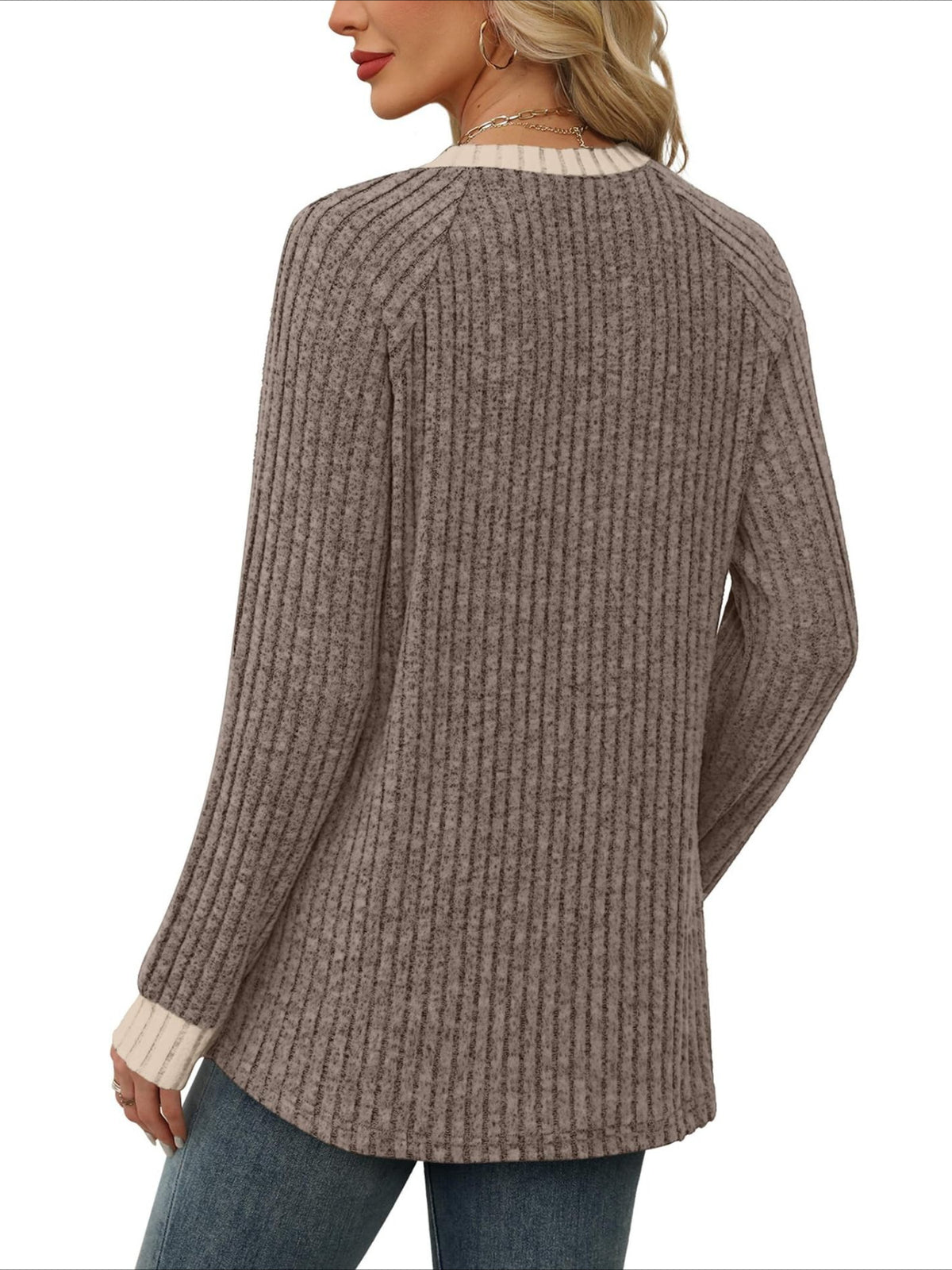 Loose Casual Fluff/Granular Fleece Fabric T-Shirt
