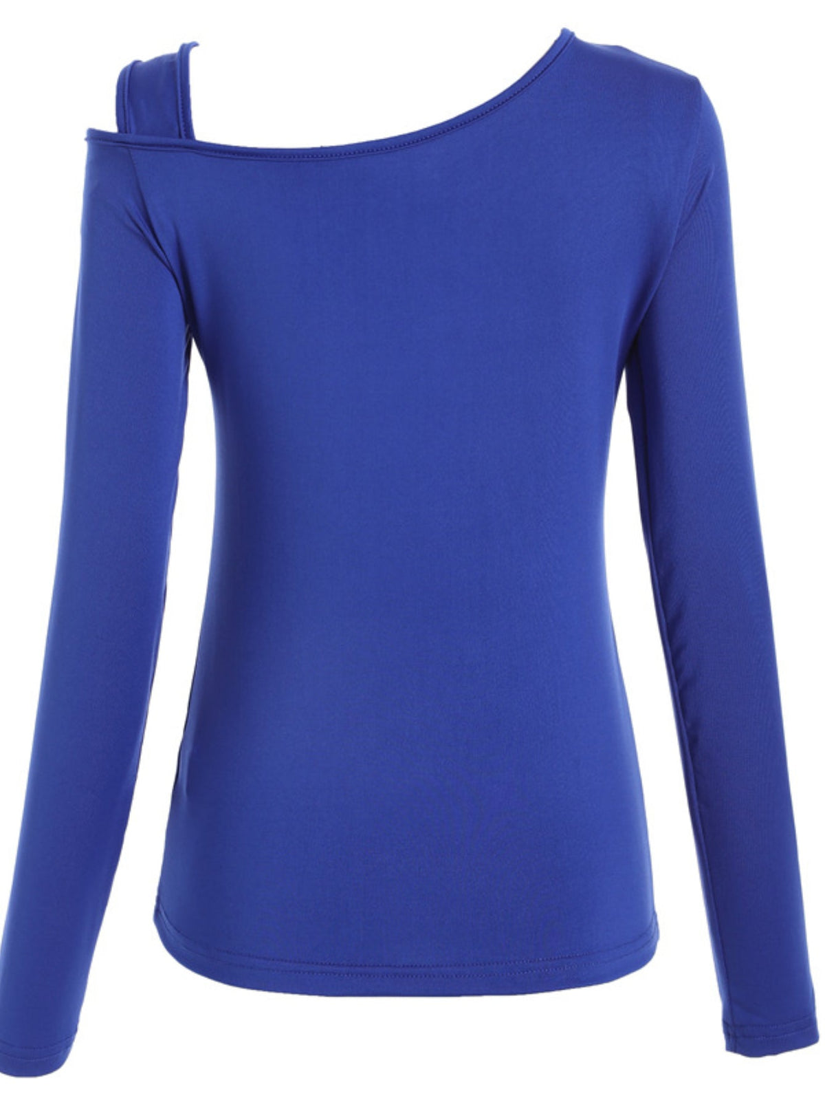 Chic Cold Shoulder Cut Out Asymmetrical Long Sleeve T-Shirt , Comfortable Casual Wear