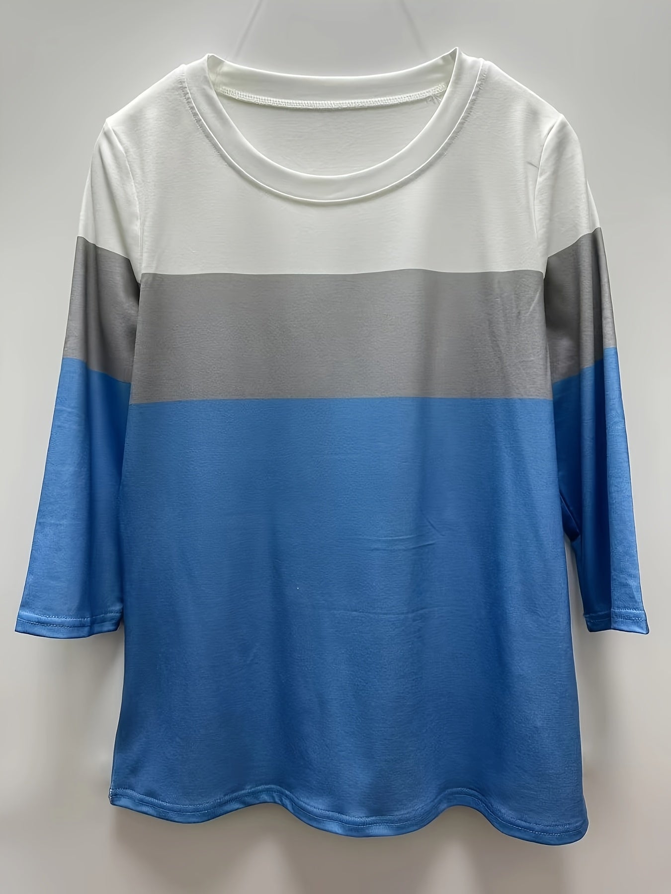 Regular Fit Printed Three-Quarter Sleeve Round Neck T-Shirt