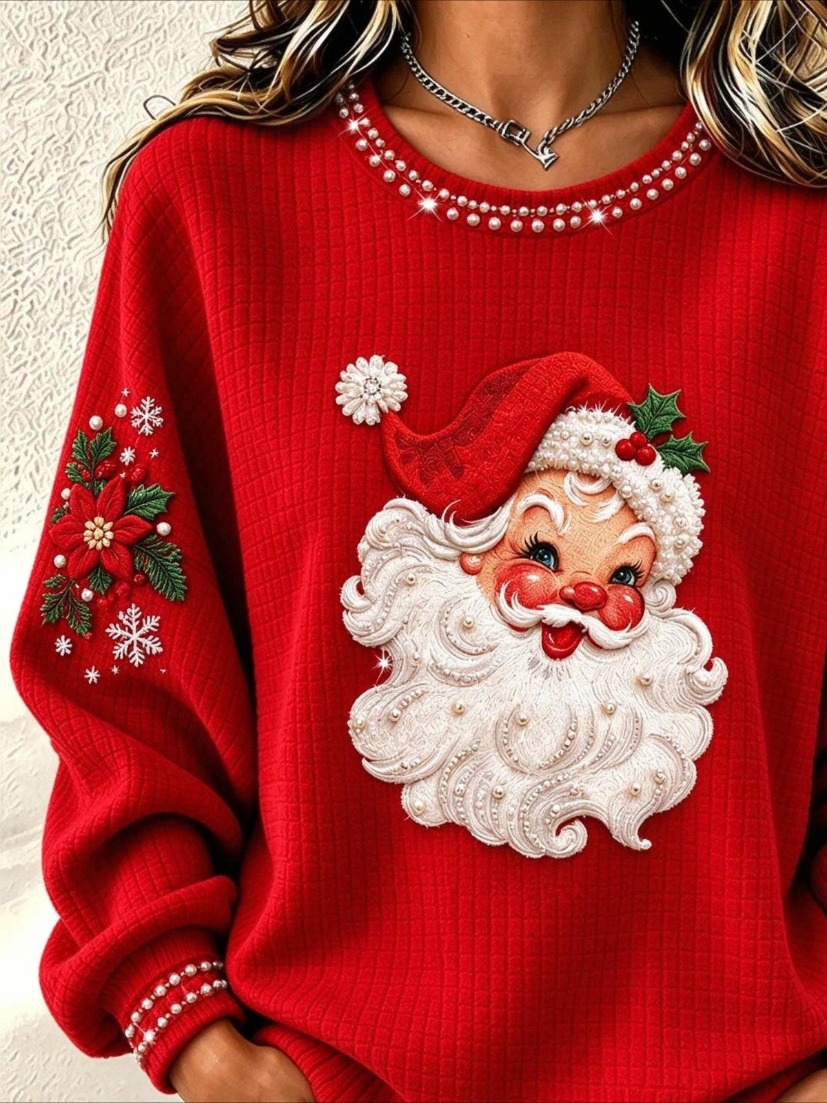 Christmas Tree Casual Crew Neck Regular Fit Sweatshirt