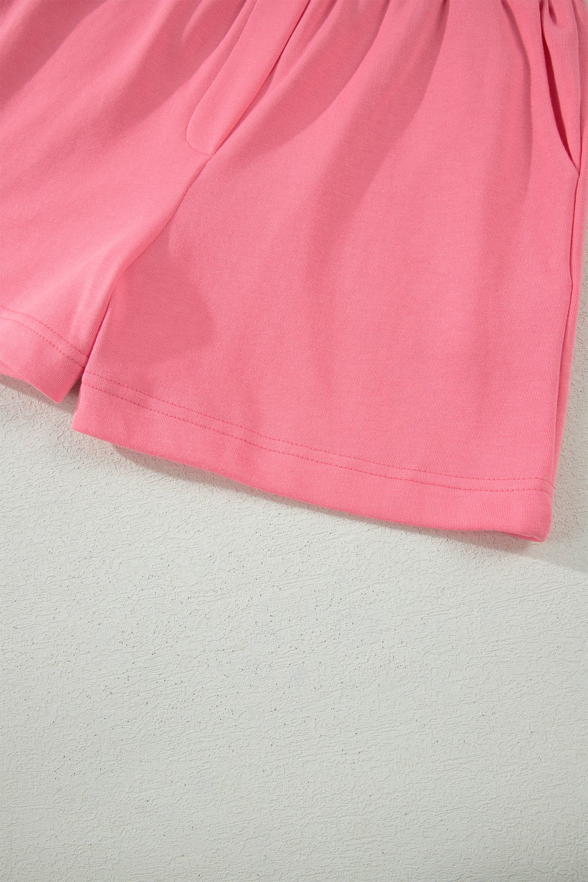 Coral Paradise Half Zipped Ruffled Short Set