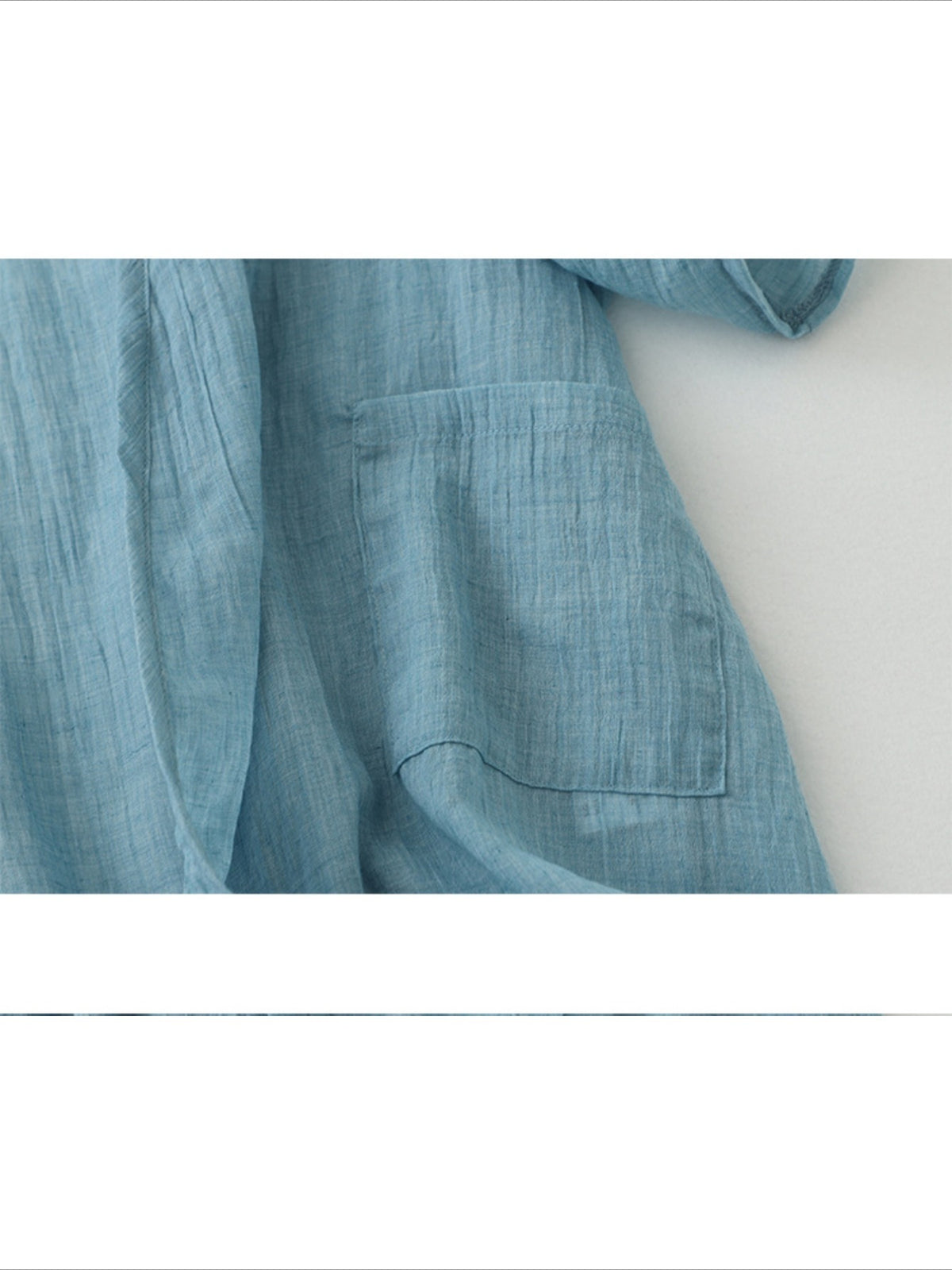 Long Loose Fit Casual Front Opening Short Sleeved and Linen Cover Lightweight and Linen Cardigan
