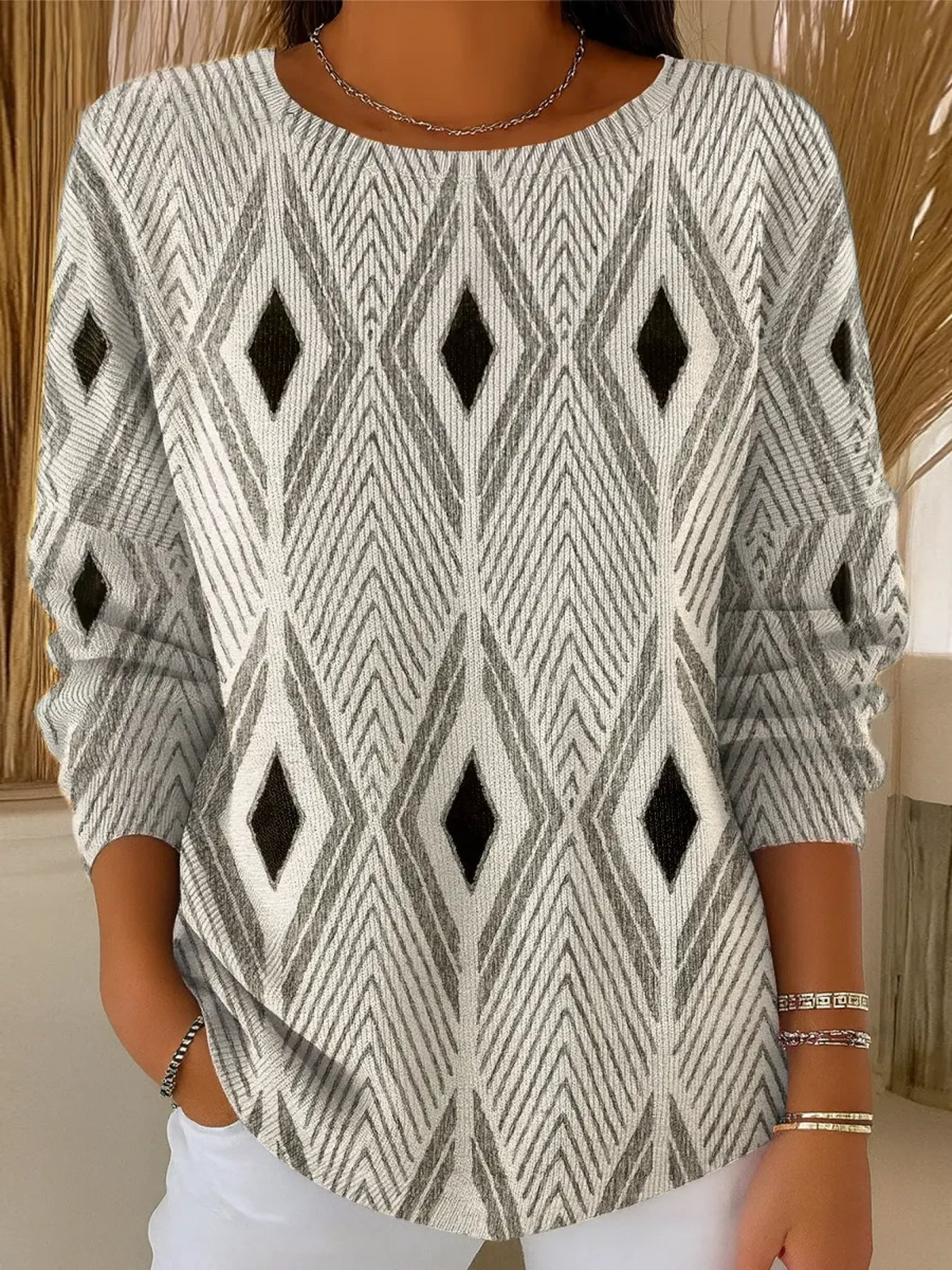Casual Abstract Sweater Tee
