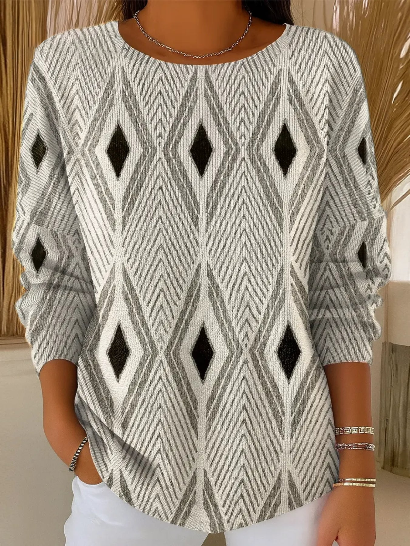 Casual Abstract Sweater Tee