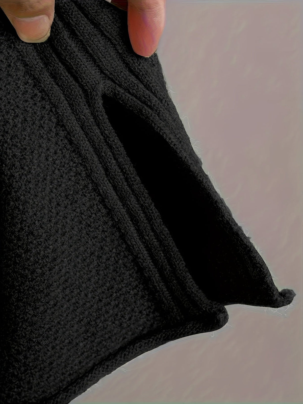 Solid Color Round Neck Sweater & Wide-Leg Pants Two-Piece Set