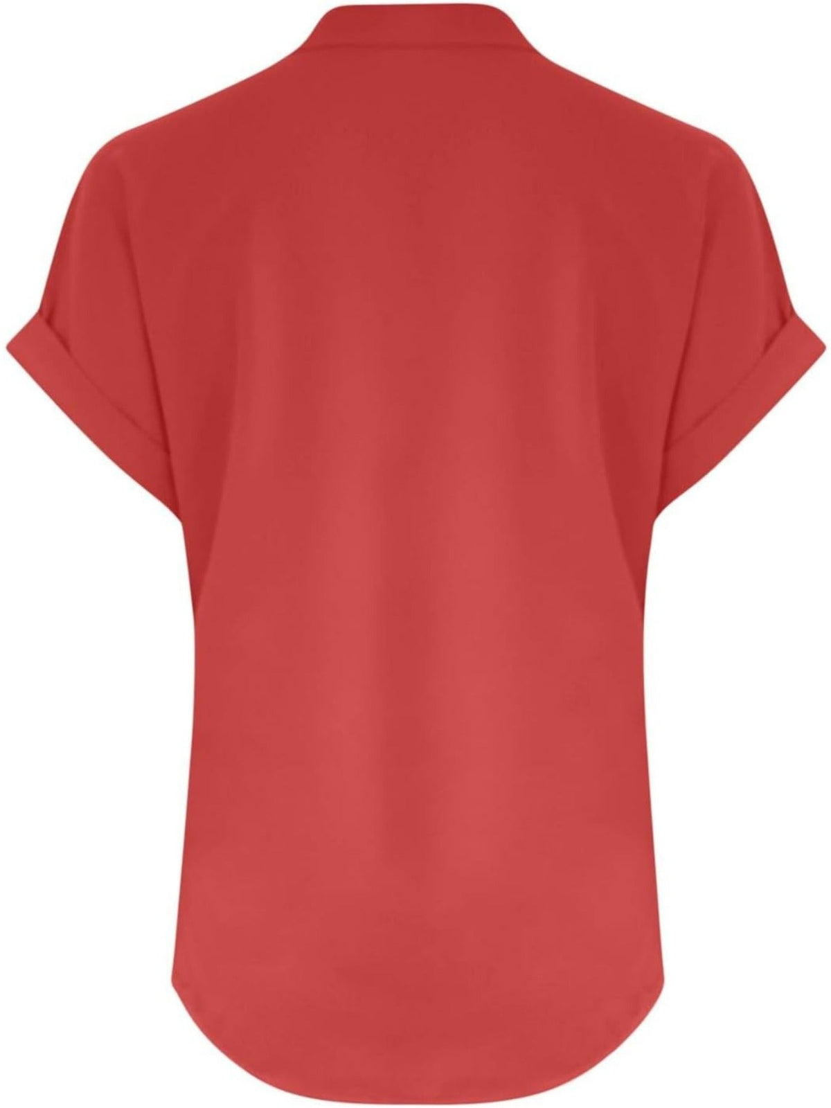 Solid Color V Neck Short Sleeve Button Down T Shirts