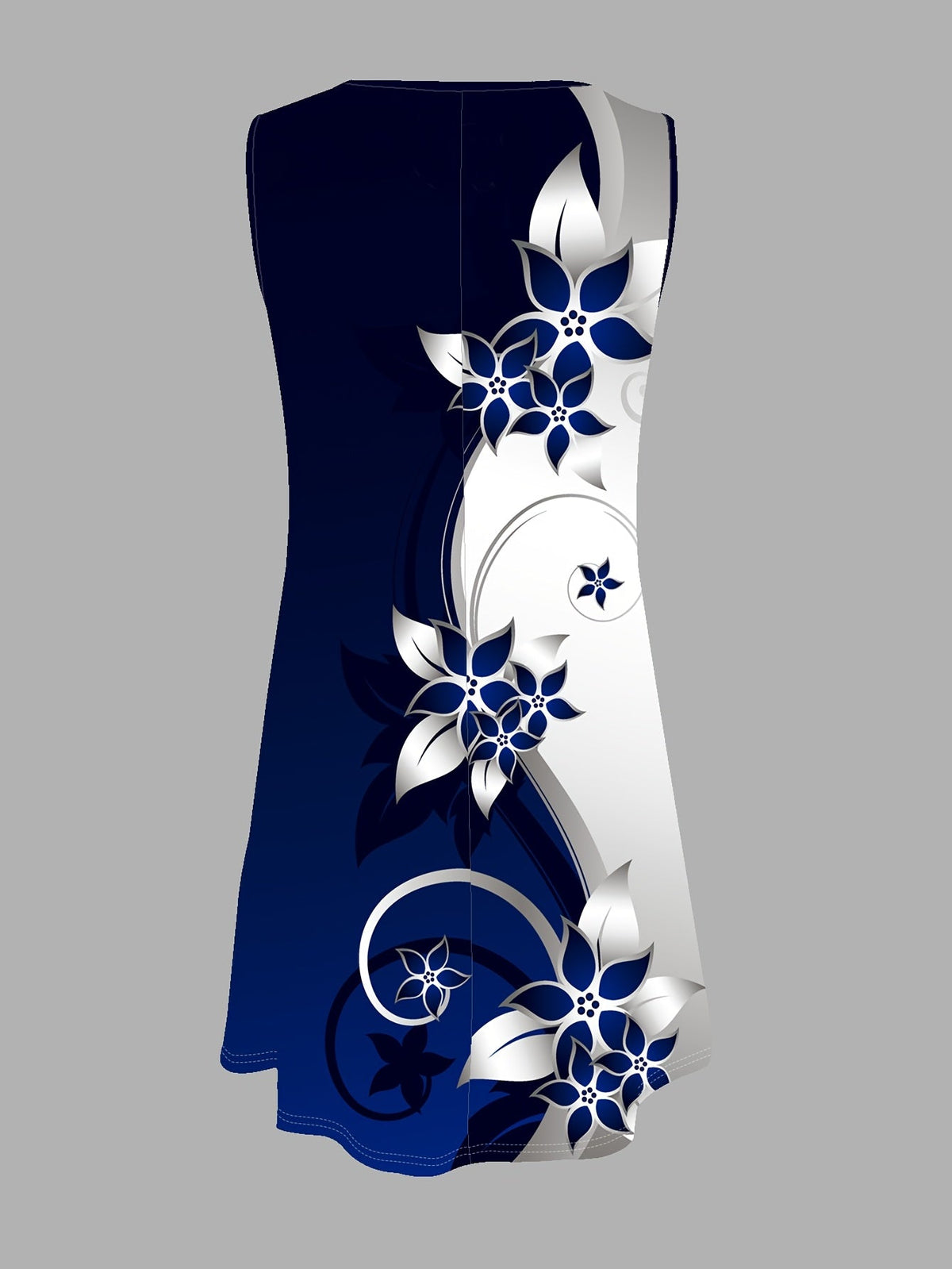 Elegant Casual A-Line Floral Print Sleeveless Dress