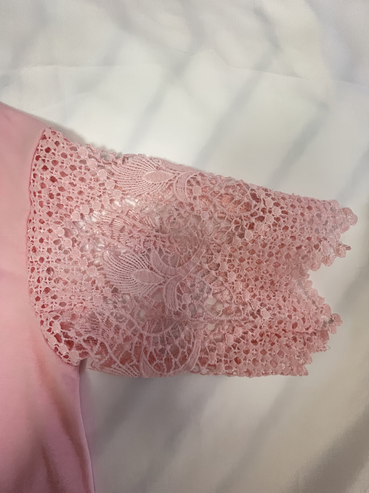Pure Color Lace Patchwork Short Sleeve T-shirt