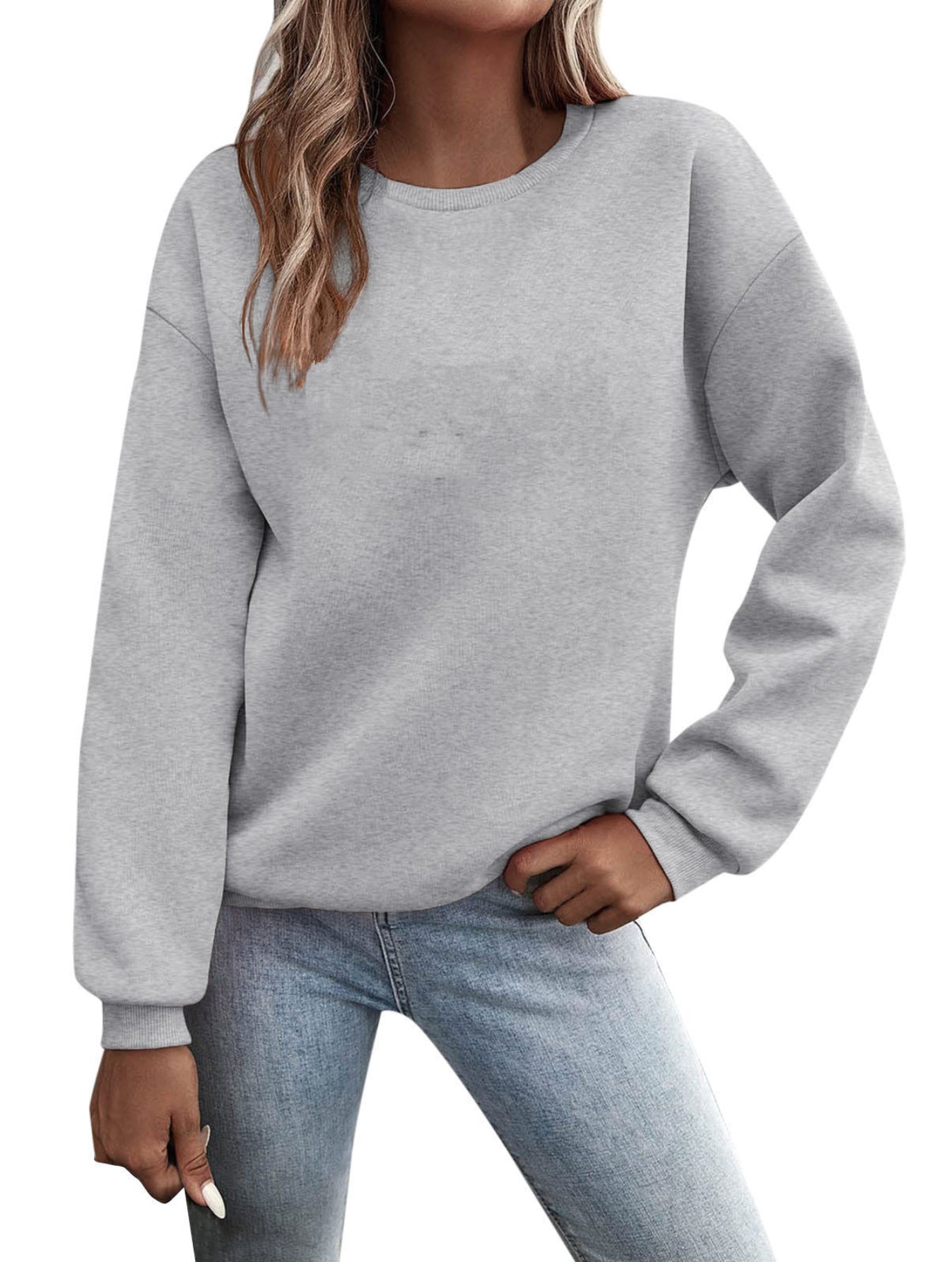 Crew Neck Cat Casual Jersey Long Sleeve Sweatshirt
