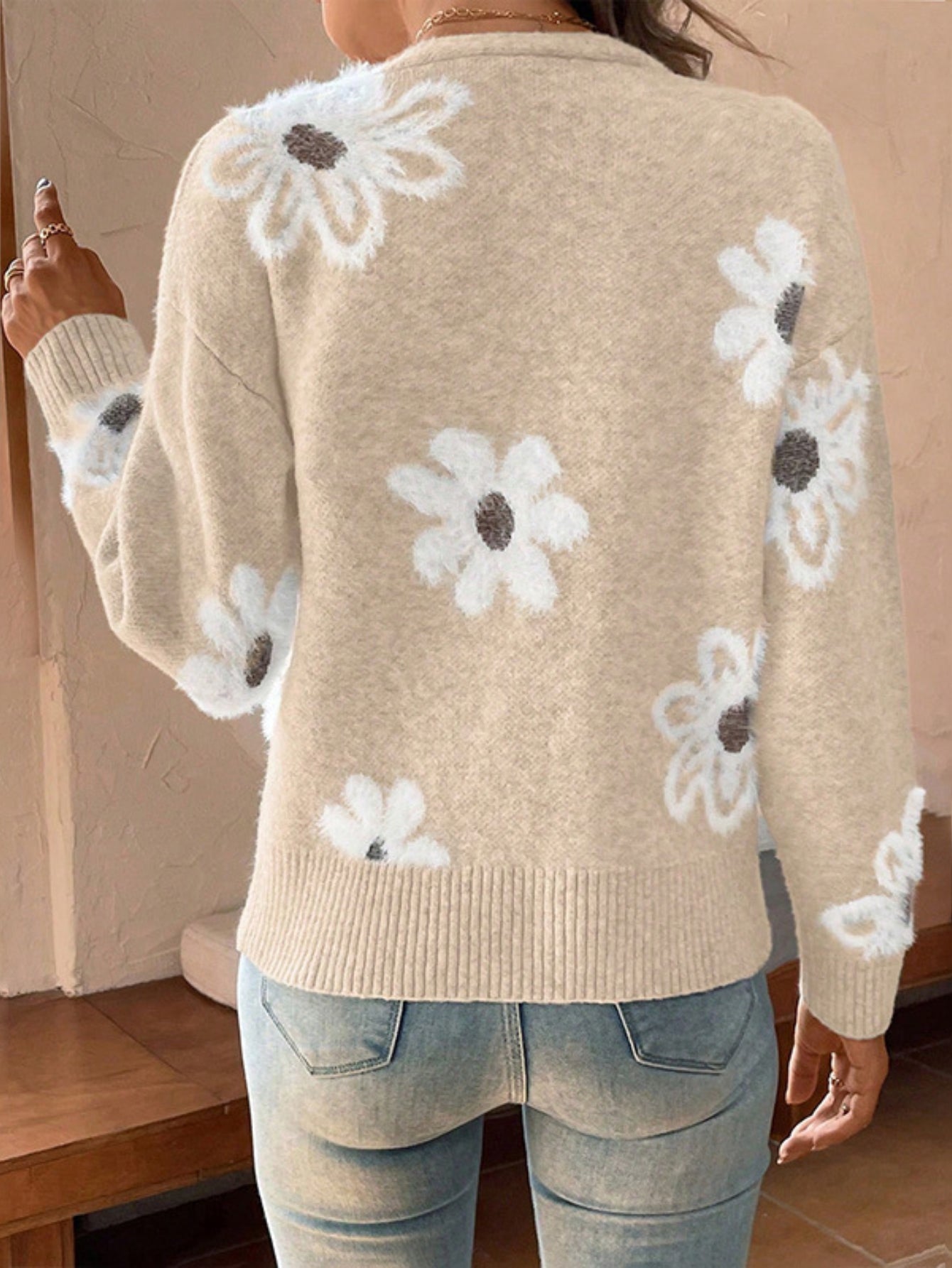 2024's Hottest Flower Pattern Cardigan Sweater - Trendy & Cozy Winter Wear