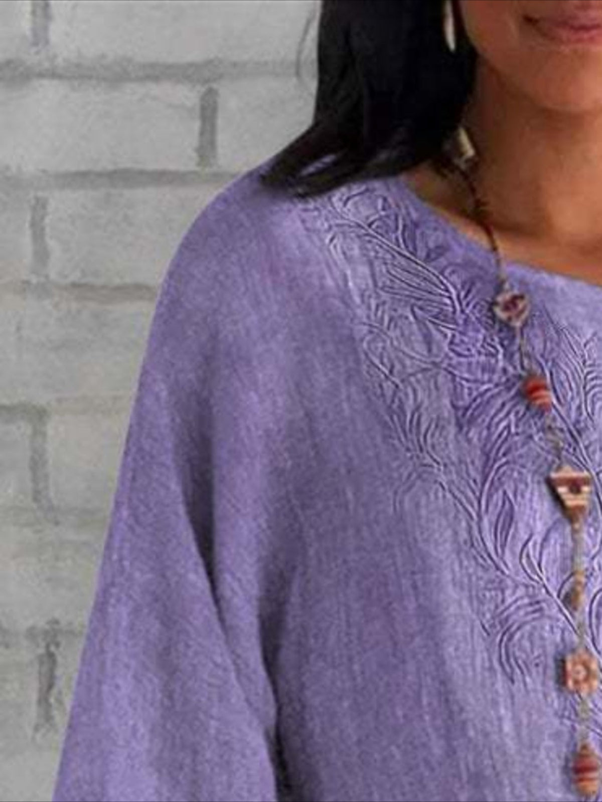Short Sleeve Plain Embroidery Crew Neck Daily Casual Top