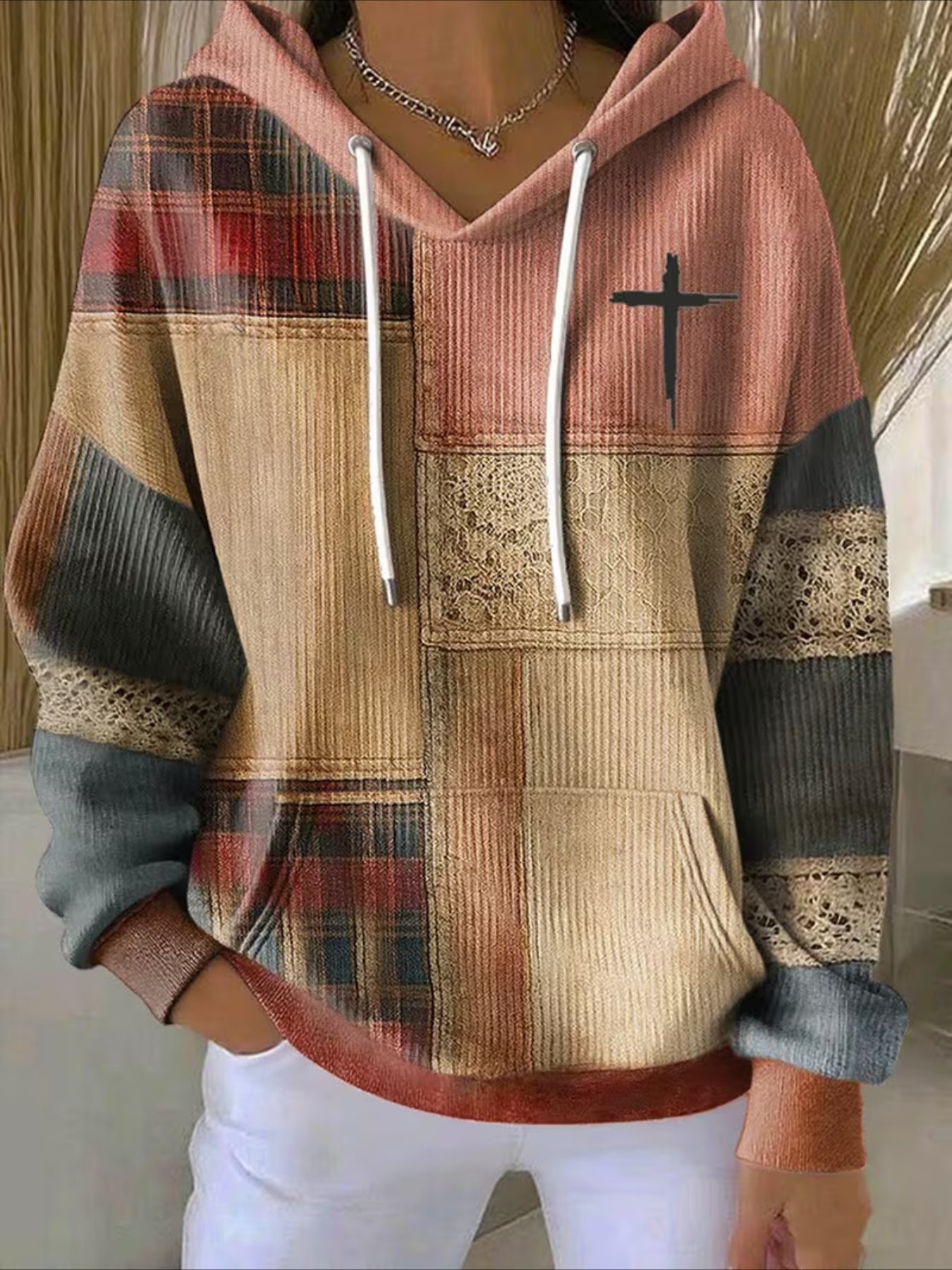 Printing Long Sleeve Pullover Hoodie Sweatshirt