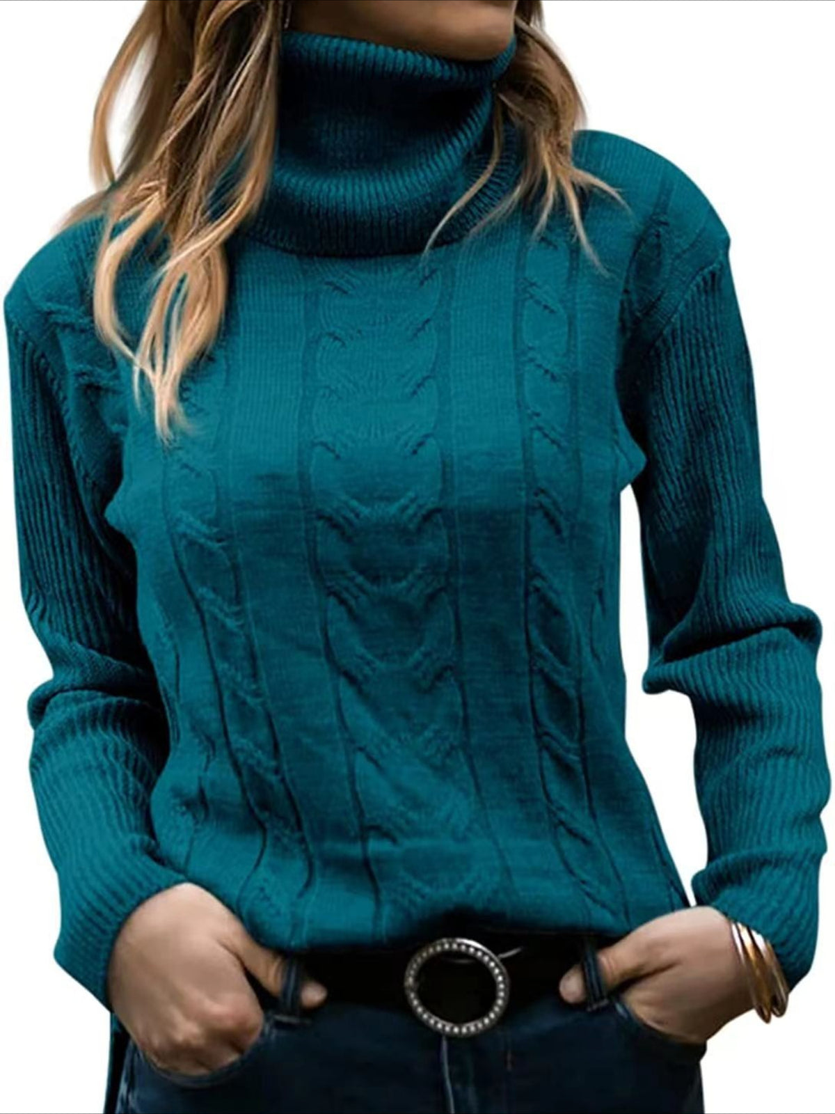 Turtleneck Casual Regular Fit Sweater