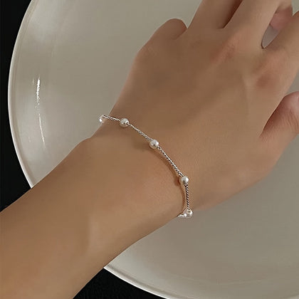 Minimalist Chain Bracelet, Versatile Fashion Summer Accessory, Simple Style, Adjustable Jewelry For Daily Wear, Party Decor
