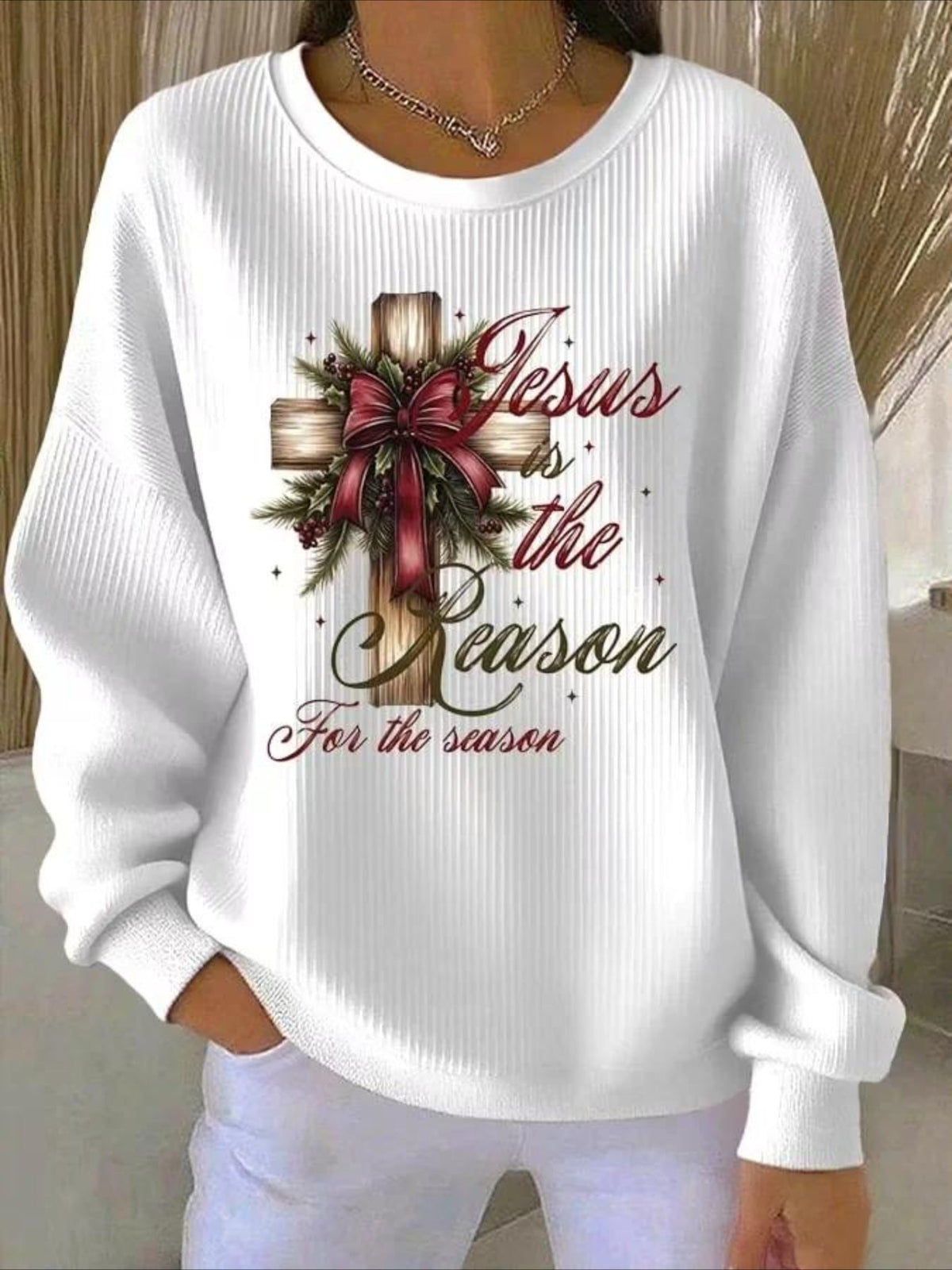 Halloween Printed Crew Neck Long Sleeve Sweater Hoodie