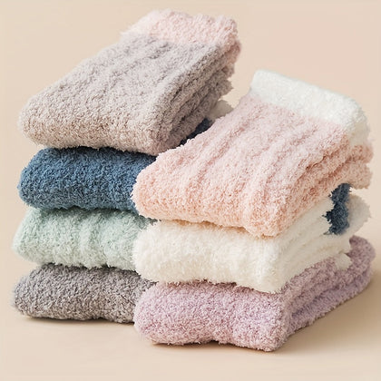 Thickened Fuzzy Socks, Comfy & Warm Mid Tube Socks, Women's Stockings & Hosiery