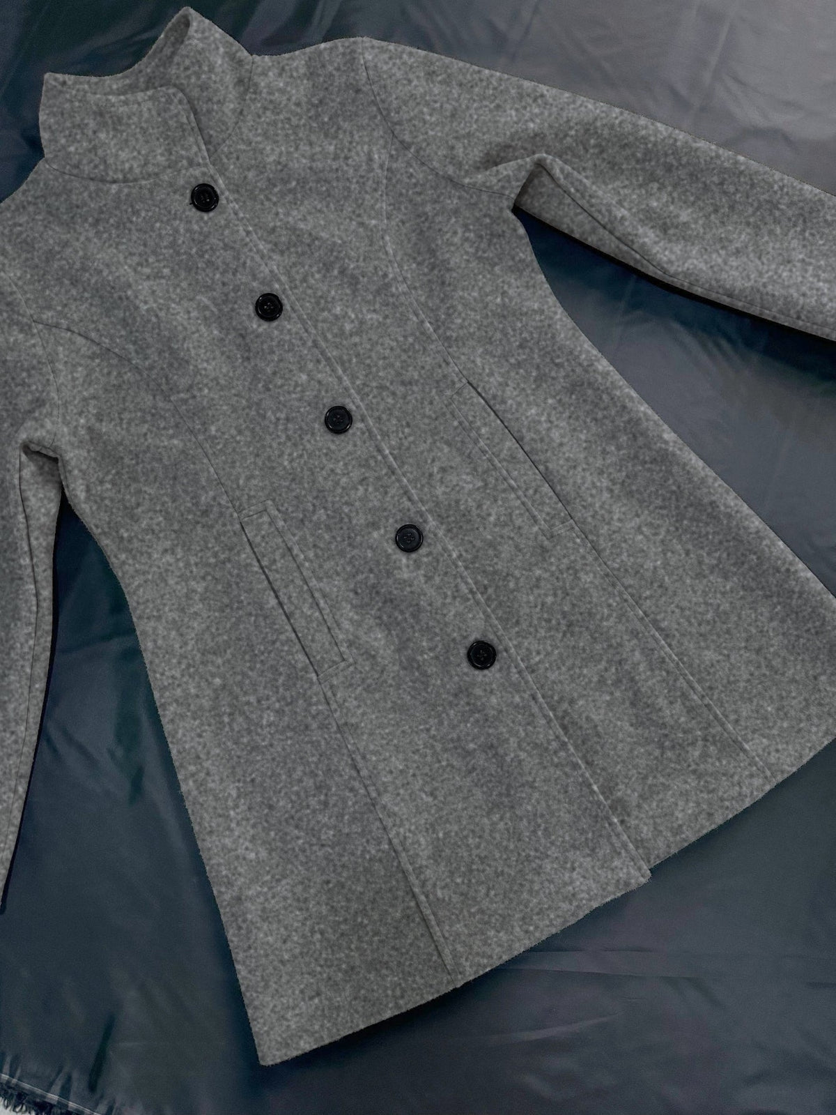 Stylish Solid Color Long Sleeve Single Breasted Overcoat - Wool & Blends Outerwear