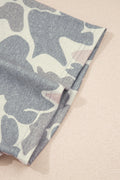 Multicolour Retro Camouflage Print Plus Size 2pcs Outfit