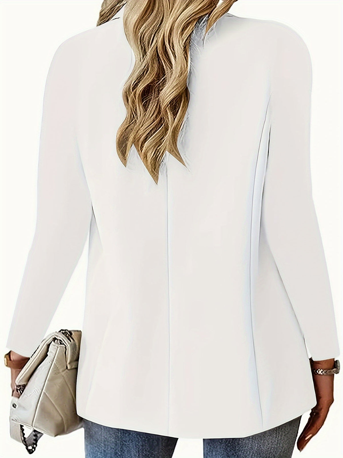 Long Sleeve Solid Color Elegant Lapel Small Suit Jacket
