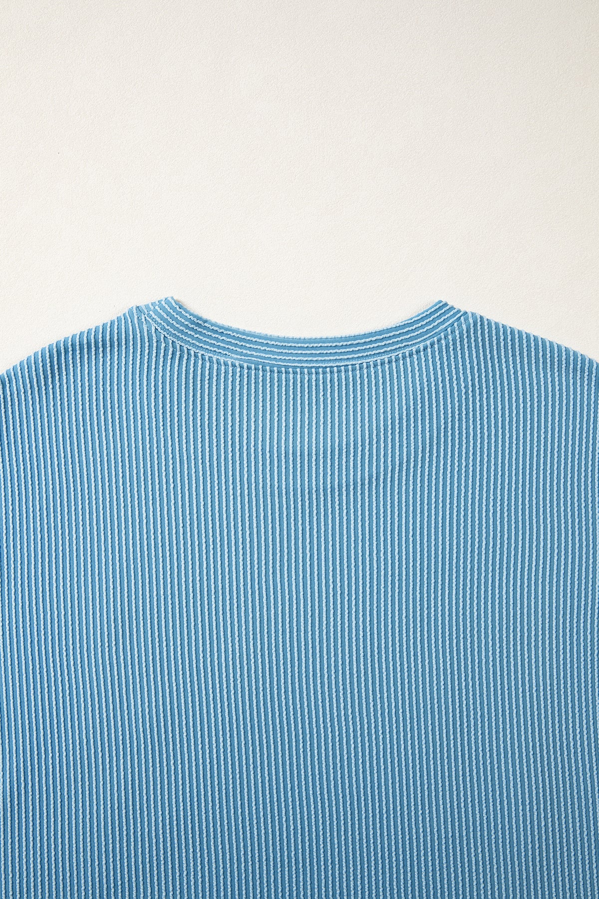 Beau Blue USA Graphic Half Sleeve Loose Ribbed Top