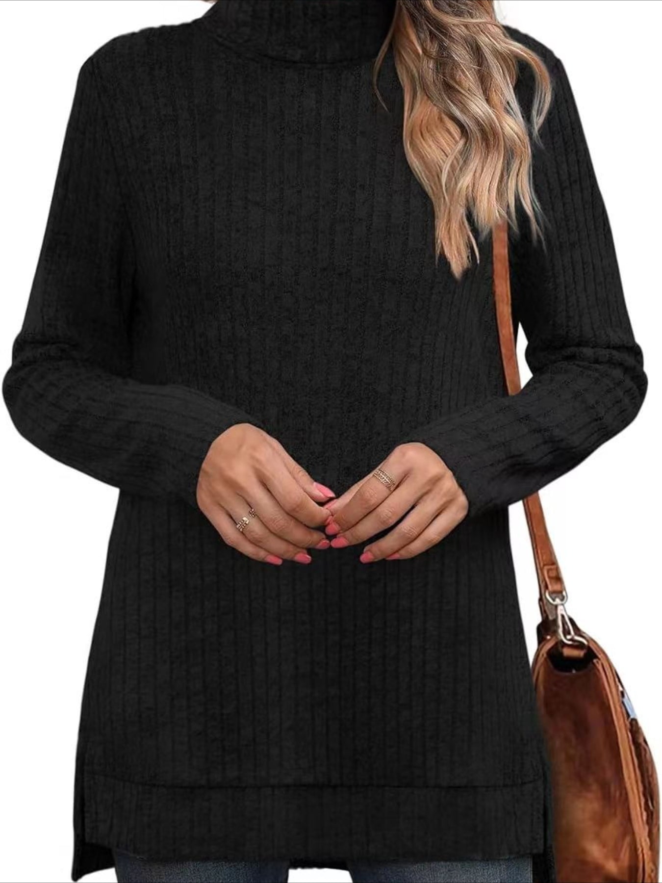 Pullover Turtle Neck Long Sleeve Sweater