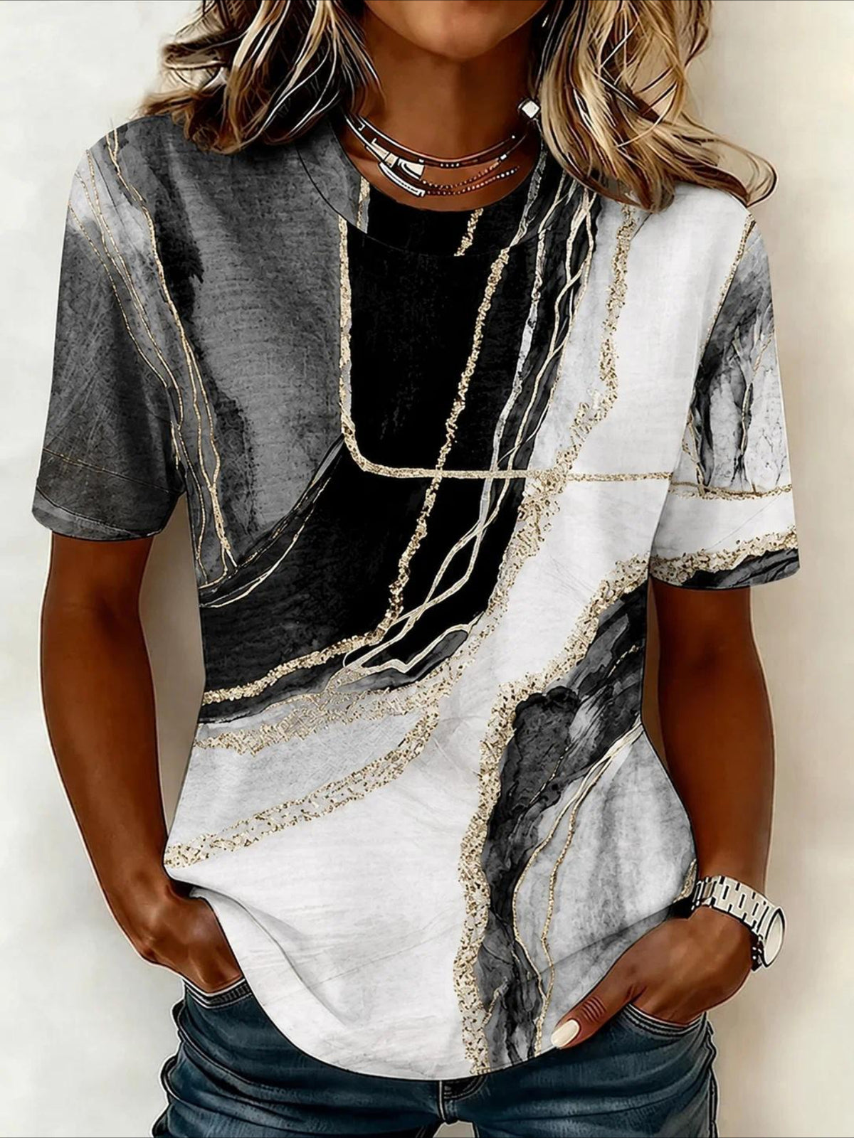 100% Cotton Crew Neck Short Sleeve T-Shirt