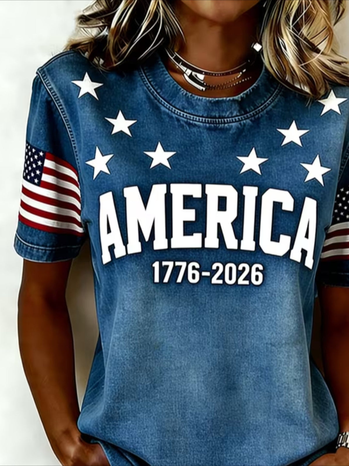 Flower Casual Pattern Crew Neck Short Sleeve T-shirt