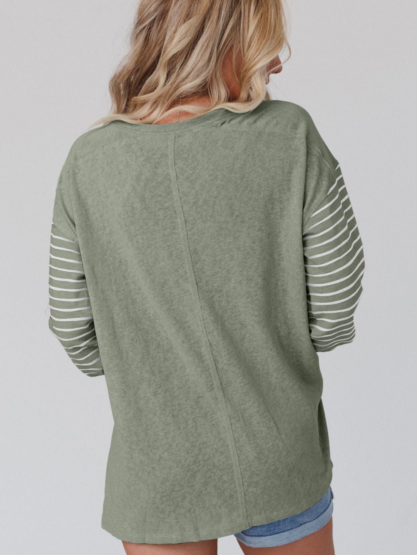 Color Block Crew Neck T-Shirt, Casual Long Sleeve T-Shirt