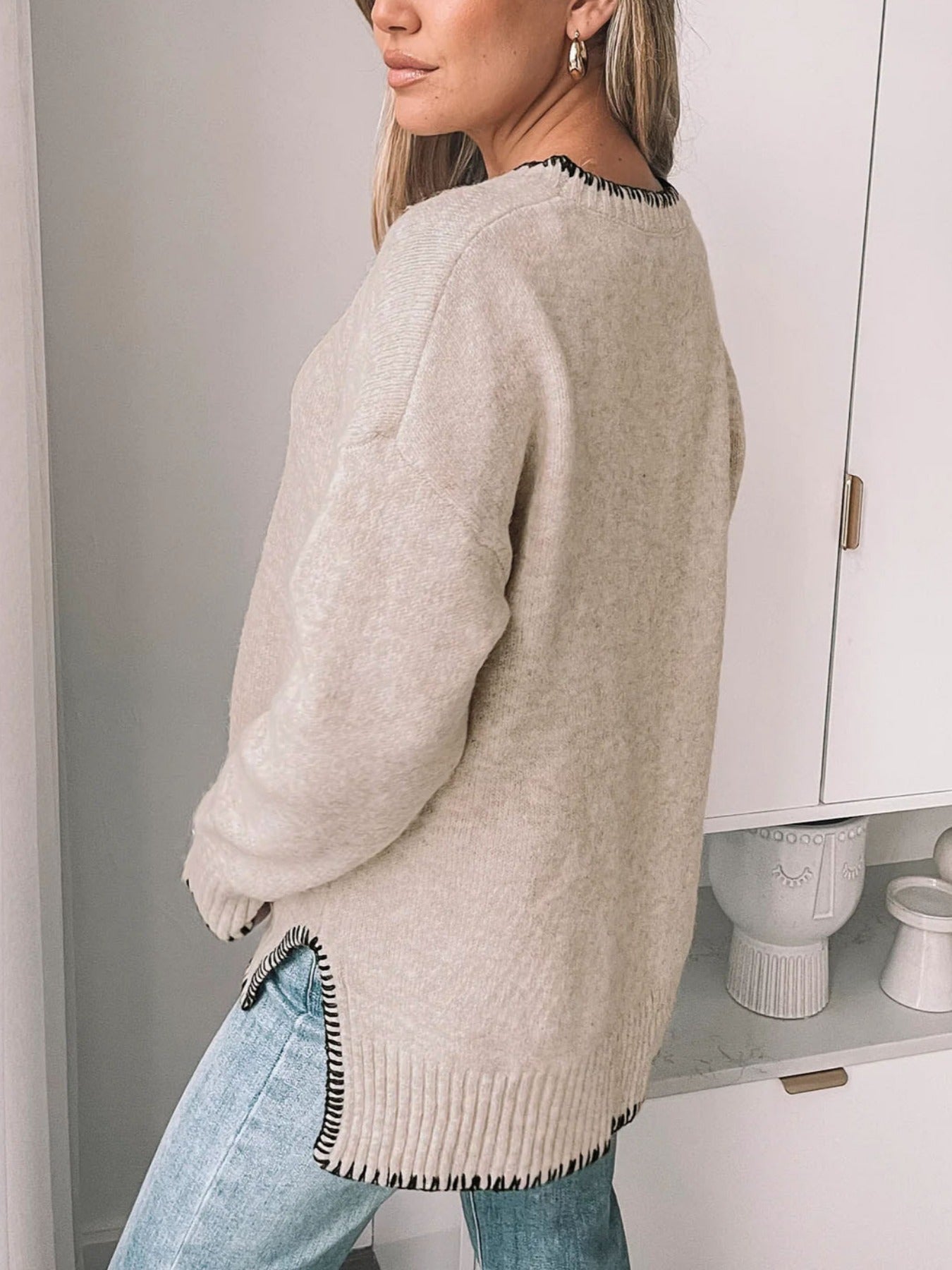 Fashion Autumn Pullover Edge European Style Sweater