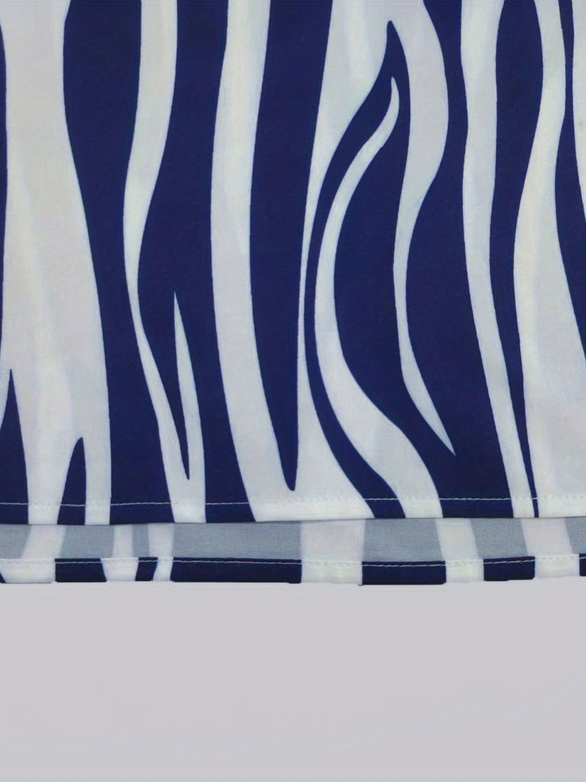 Abstract Ripple Print Dress, Casual V Neck Sleeveless Dress