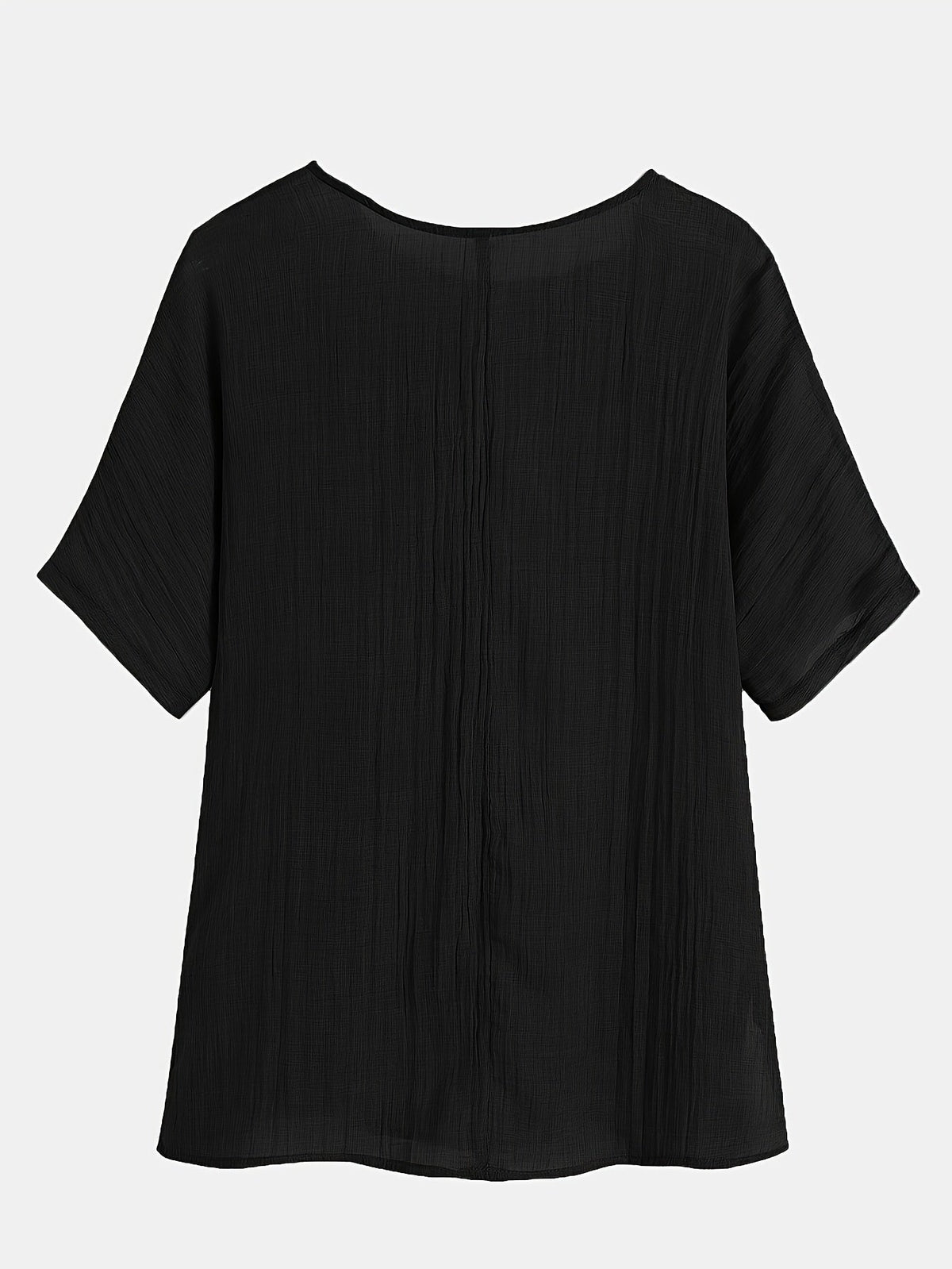 Solid Crew Neck T-Shirt, Casual Short Sleeve Loose Comfy Top