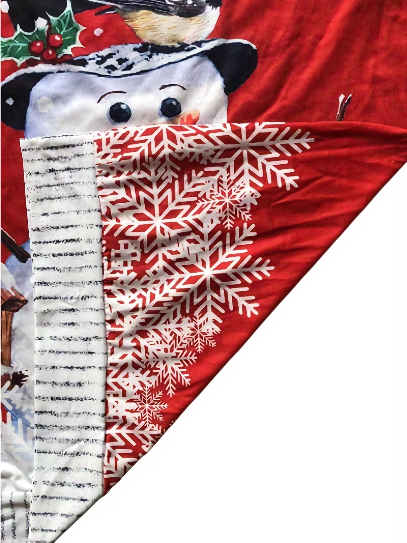 Snowman & Snowflake Print Sweatshirt, Casual Long Sleeve Crew Neck Sweatshirt