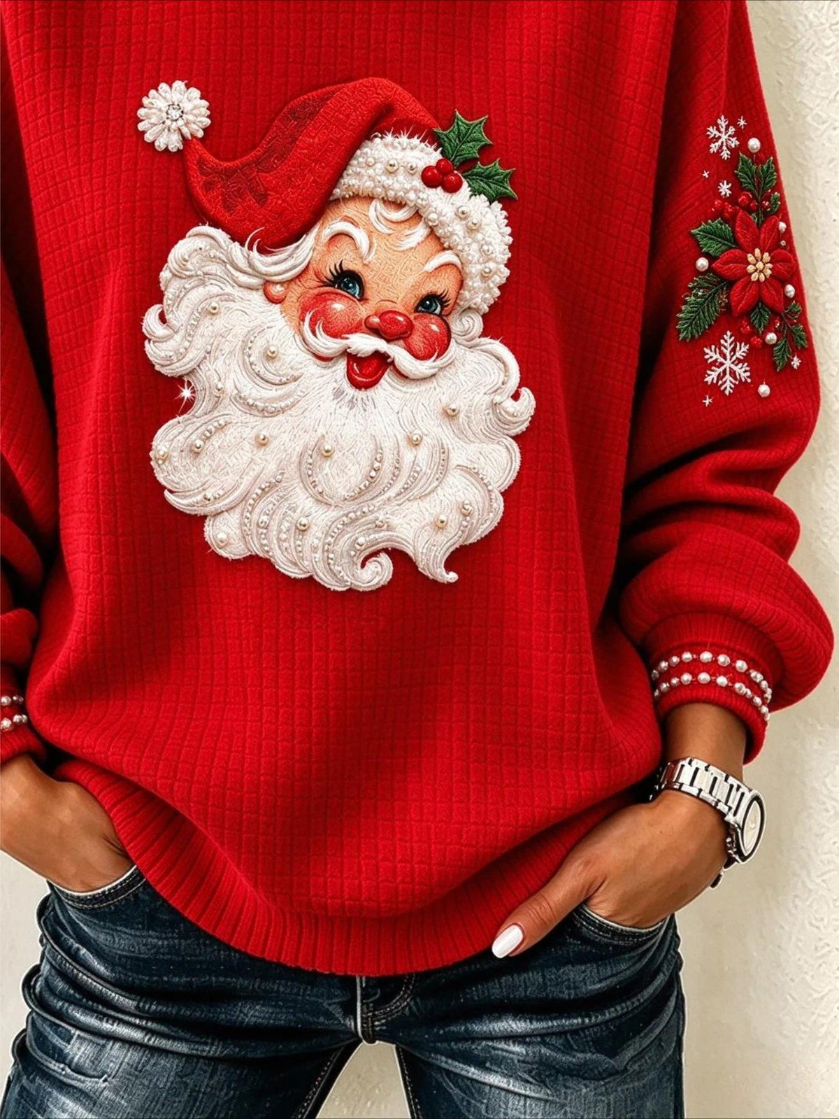 Christmas Tree Casual Crew Neck Regular Fit Sweatshirt