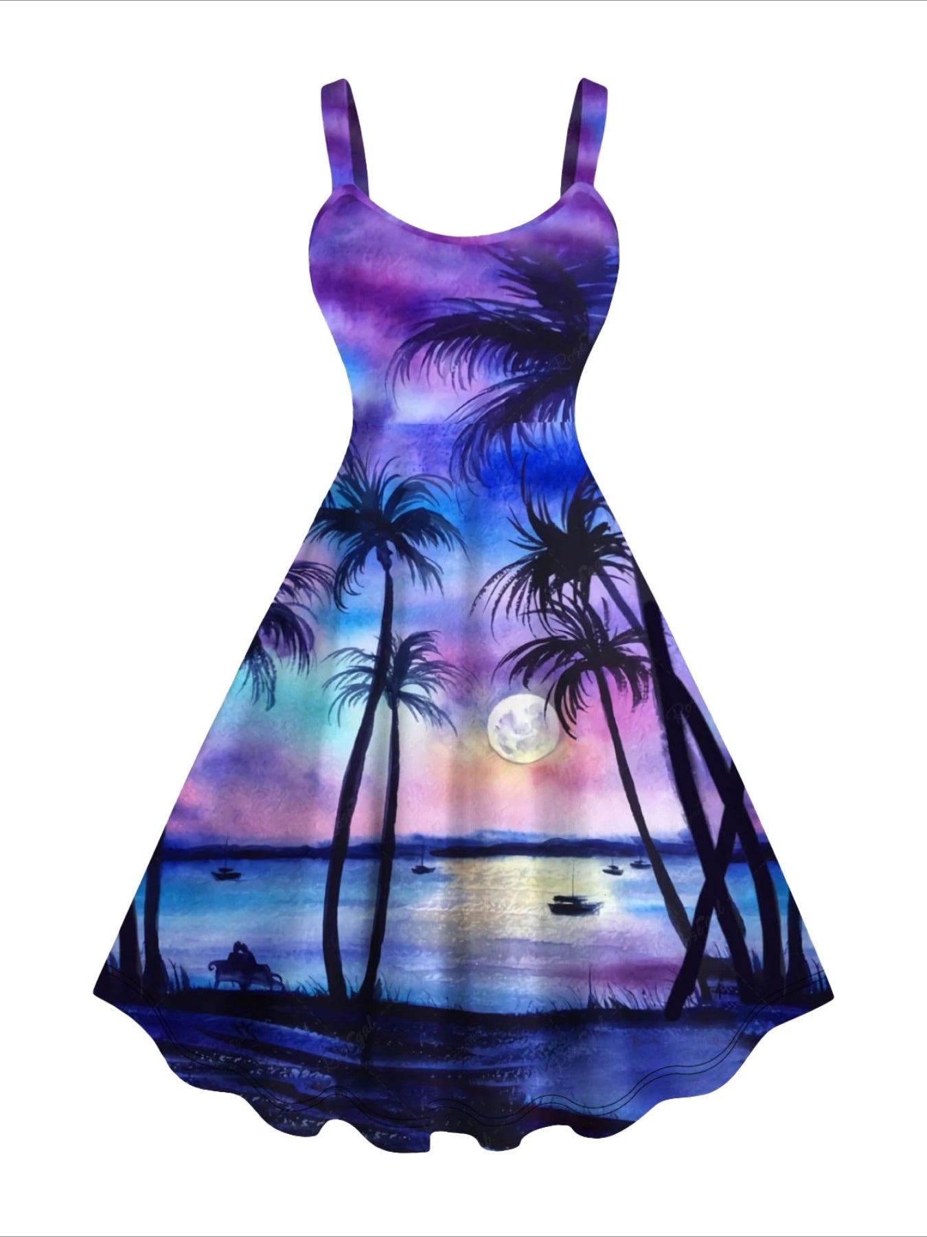 A-Line Sleeveless Knee-Length Tank Dress