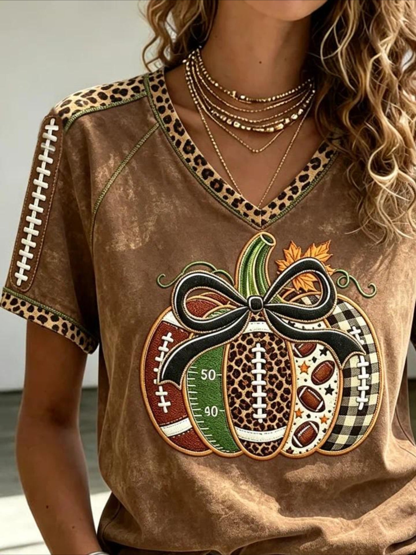 100% Cotton V Neck Vintage Regular Print Fit T-Shirt