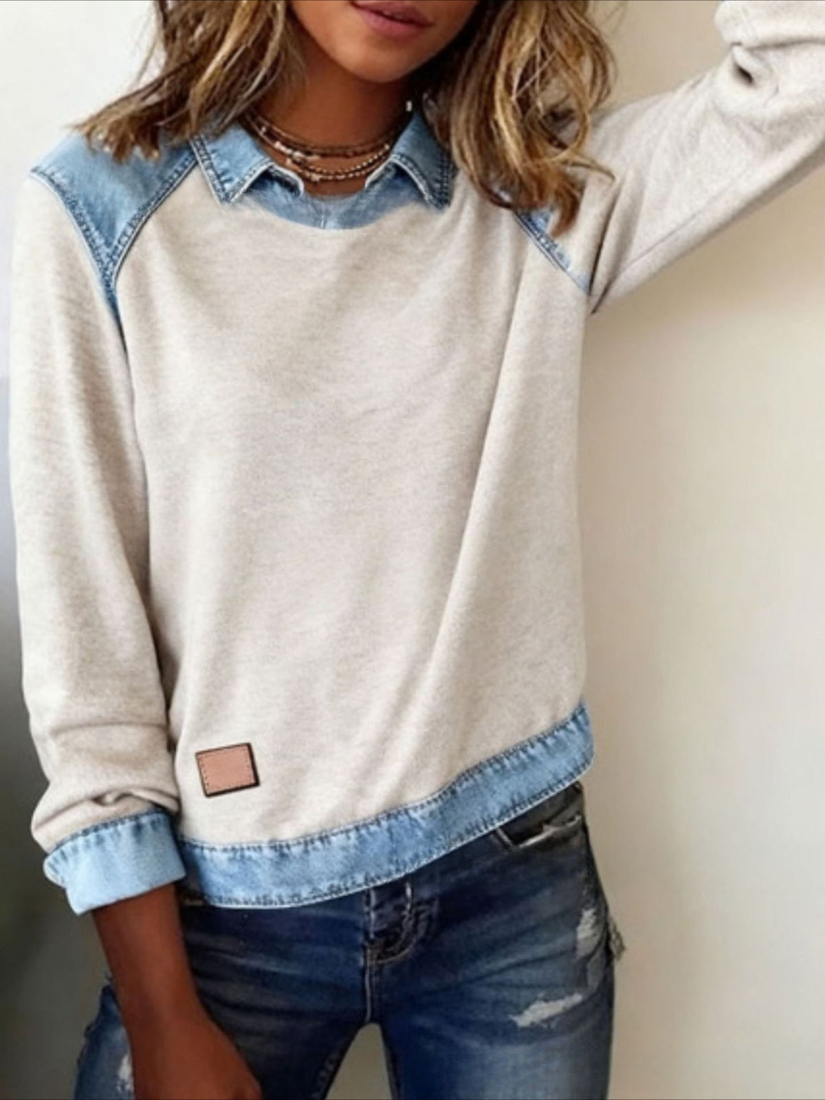 Color Block Stylish Casual Long Sleeve Shirt