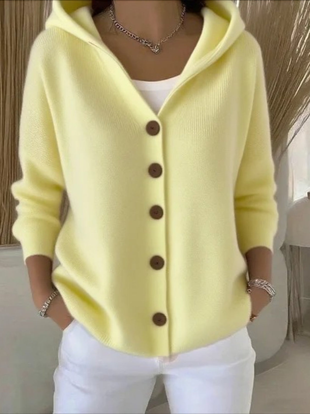 Soft and Comfortable Casual Long-sleeved Hooded Cardigan