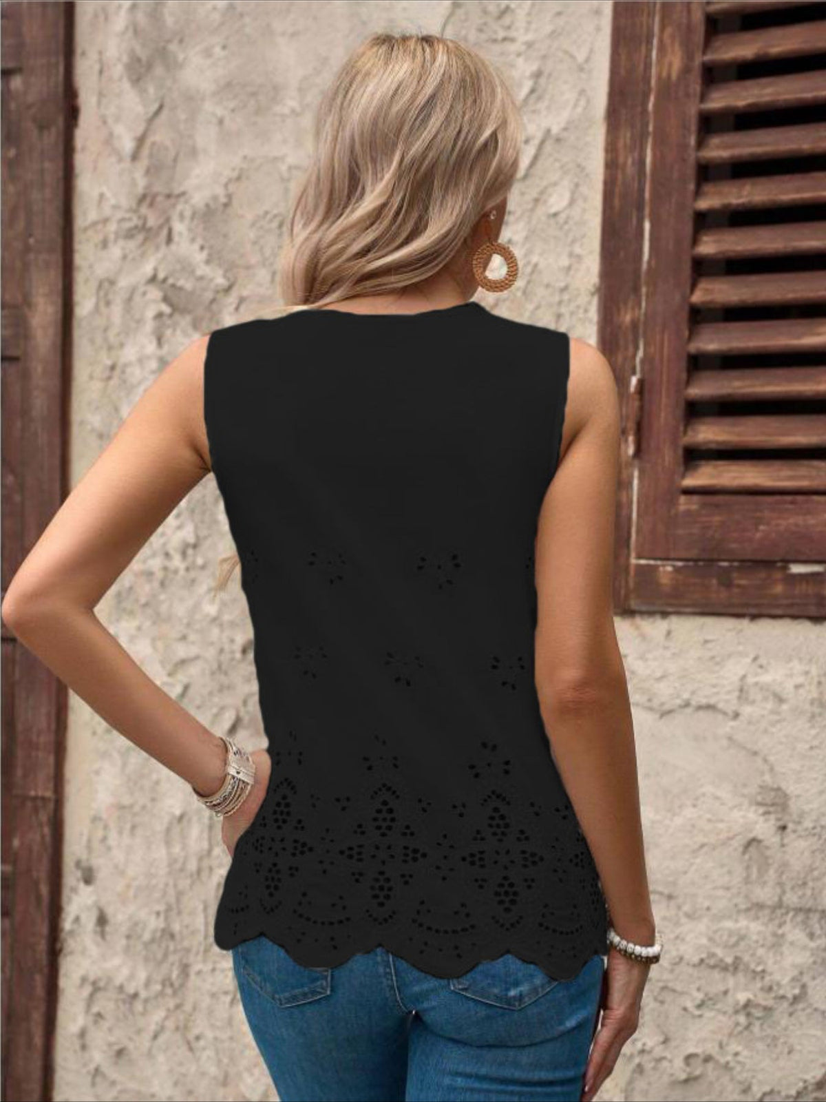 Solid Color Elegant Sleeveless Shirt