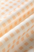 Yellow Plaid Baggy Pullover Drawstring Casual Shorts 2pcs Outfit