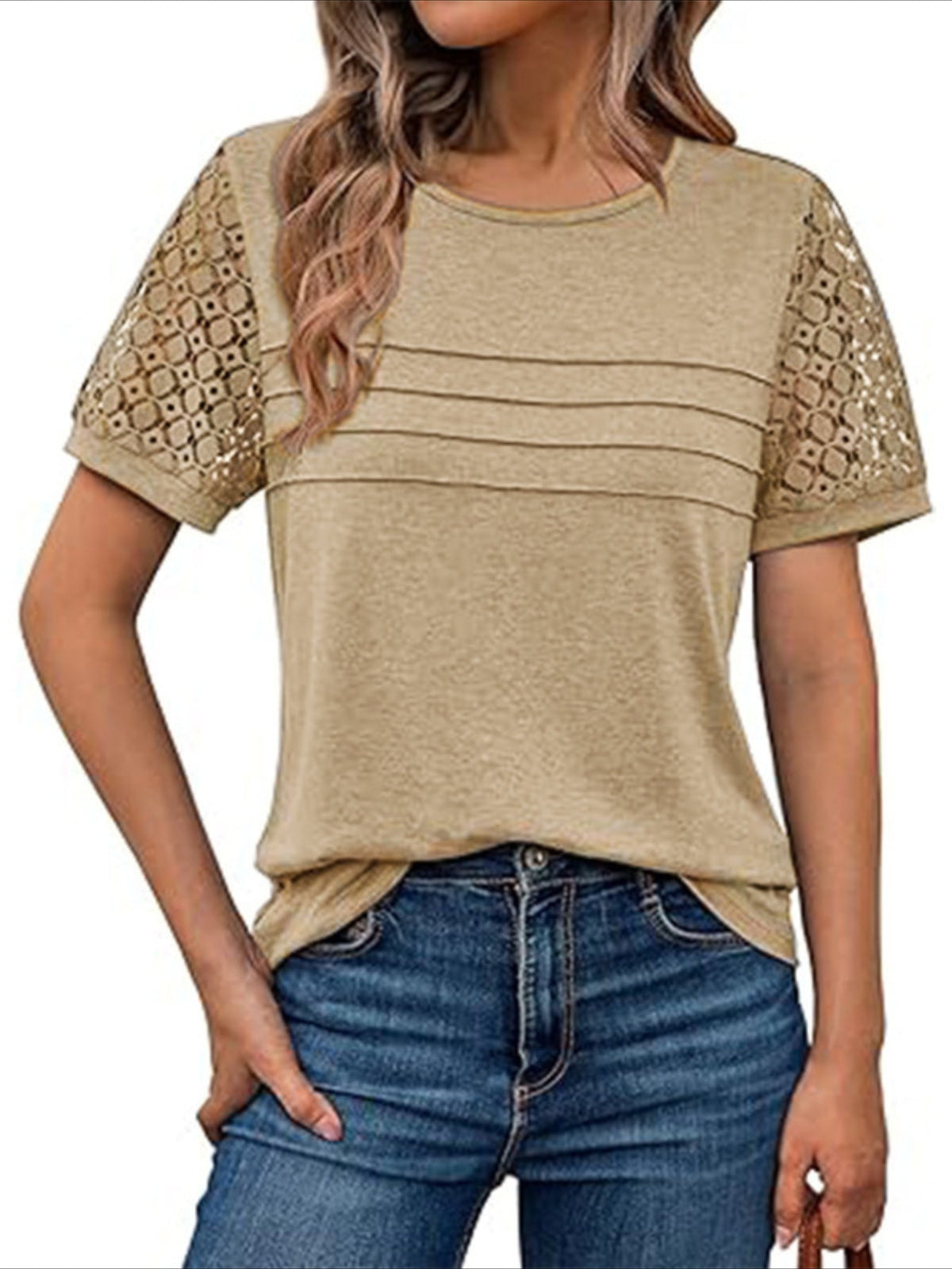 Skeleton Short Sleeve Shirts Lace Tops