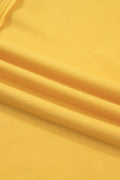 Banana Cream Loose Polo Tee Elastic Waist 2pcs Short Set