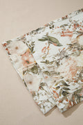 Beige Vintage Style Floral Print High Waist Wide Leg Jeans