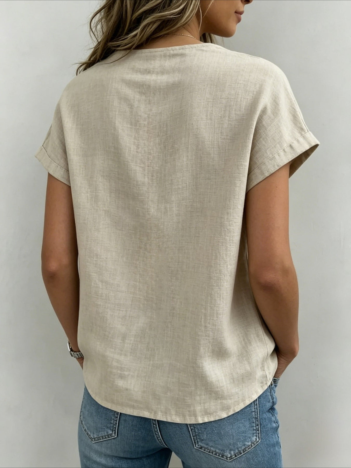 Solid Color Short Sleeve Fashion Casual T-shirt